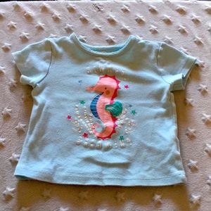 8/15 light blue seahorse t-shirt